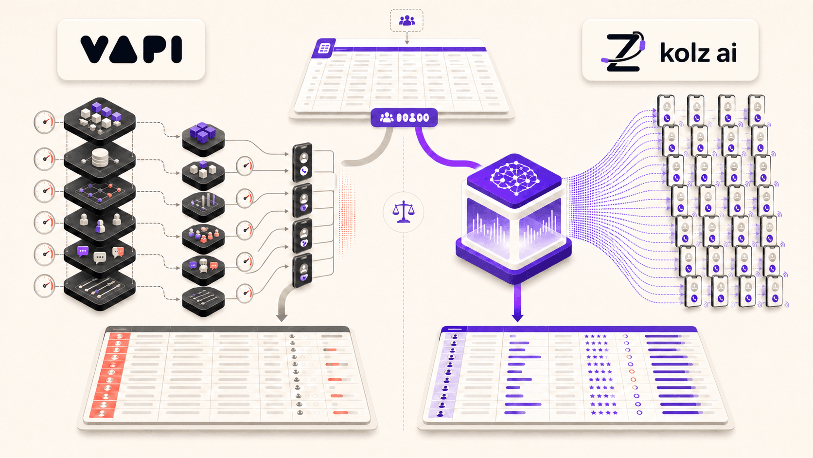 Planning 10,000 Vapi Campaign Calls: What the New Docs Reveal: Kolz AI infographic showing the article's core framework