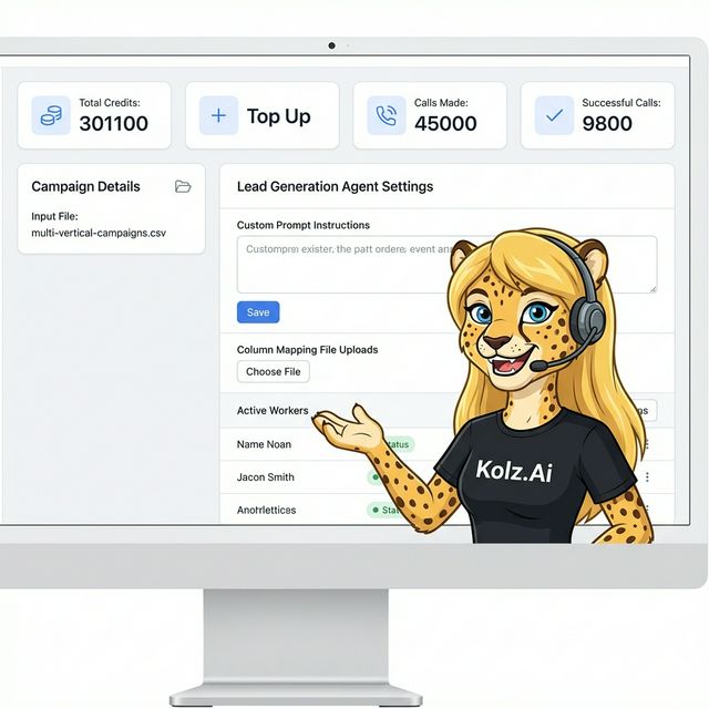 Existing lead generation page’s campaign dashboard and scored lead results